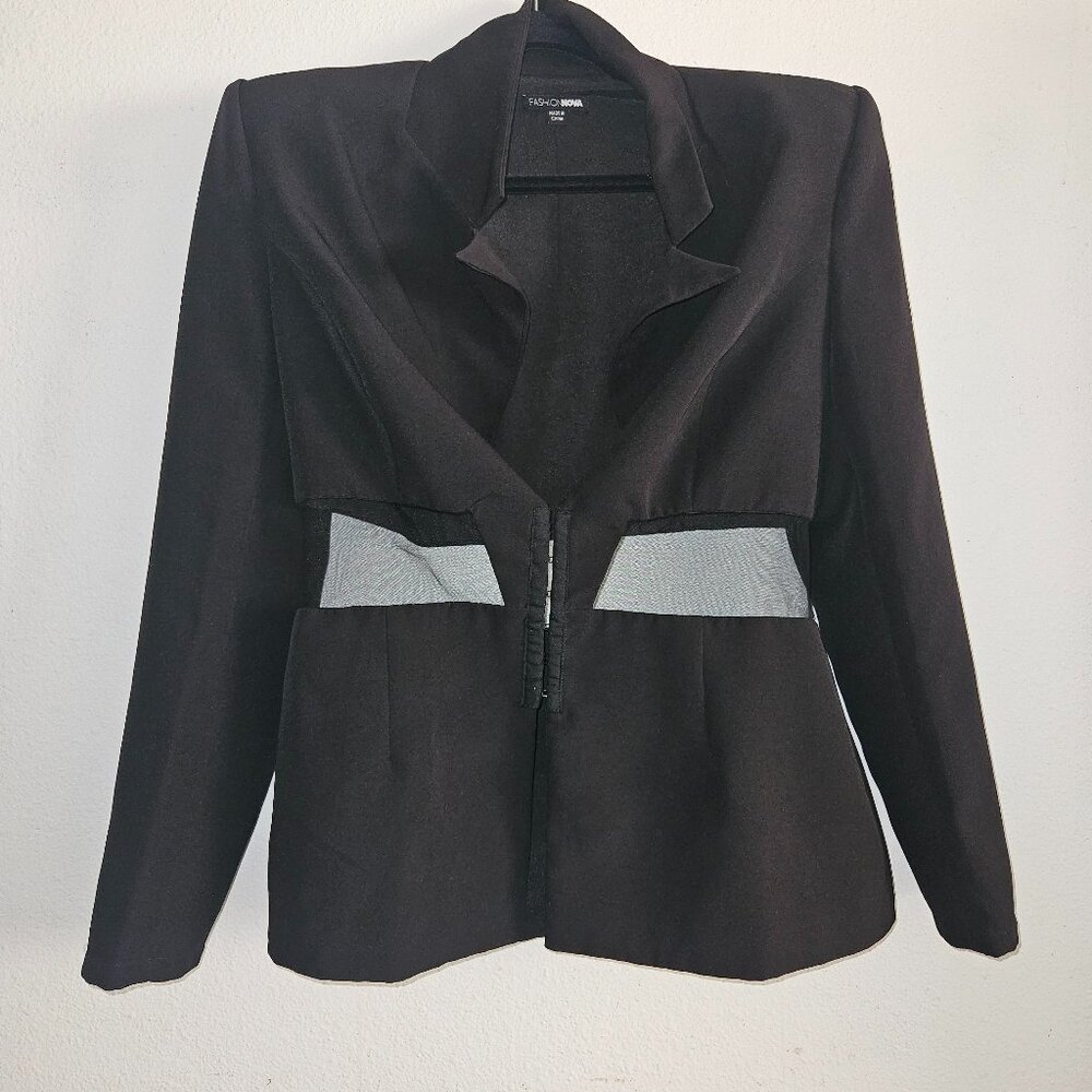 Black Blazer with see through